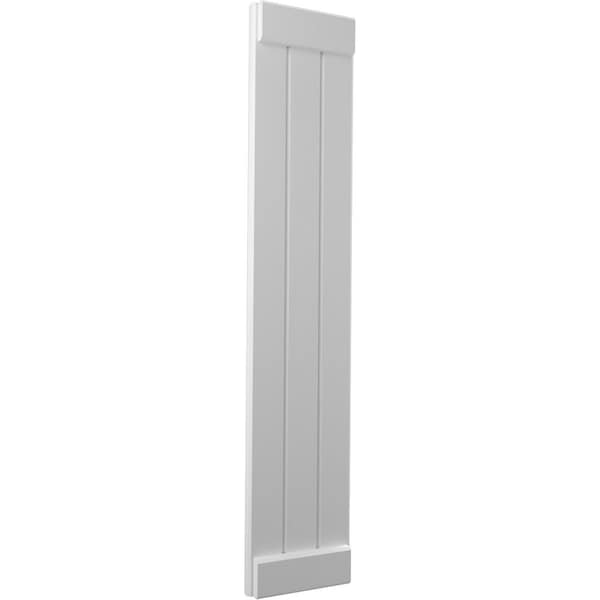 Ekena Millwork Americraft 3-Board Exterior Wood Joined Board-n-Batten Shutters w/ End Batten, ARW103BB311X33PRH - ARW103BB311X33PRH