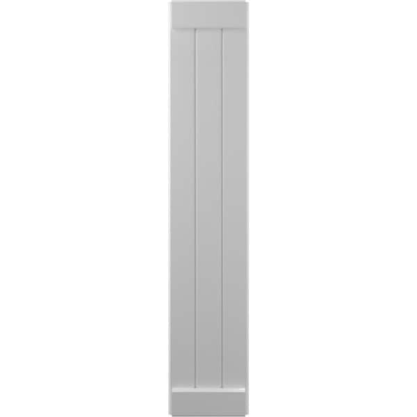 Ekena Millwork Americraft 3-Board Exterior Wood Joined Board-n-Batten Shutters w/ End Batten, ARW103BB311X33PRH - ARW103BB311X33PRH