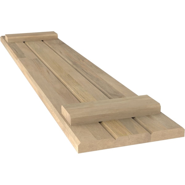 Ekena Millwork Americraft 3-Board (2 Batten) Exterior Real Wood Joined Board-n-Batten Shutters, ARW101BB311X73UNH, PR - ARW101BB311X73UNH