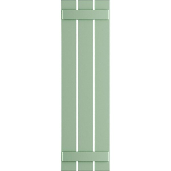 Ekena Millwork True Fit PVC, Three Board Spaced Board-n-Batten Shutters, Seaglass, 17 1/8W x 31H, PR - TFP101SBF17X031SG