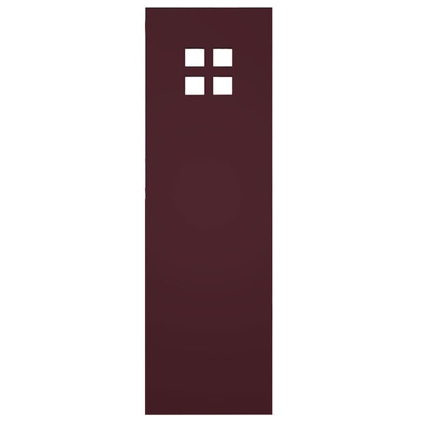 Ekena Millwork True Fit PVC San Antonio Mission Style Fixed Mount Shutters, Wine Red, 18W x 74H, PR - TFP001ST18X074WR