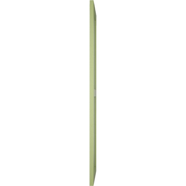 Ekena Millwork True Fit PVC Two Panel Chevron Modern Style Fixed Mount Shutters, Moss Green, 15W x 76H, PR - TFP101CV15X076MG