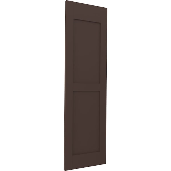 Ekena Millwork Americraft 2 Equal Flat Panel Exterior Real Wood Shutters, RW101FP12X72TBH, PR - RW101FP12X72TBH