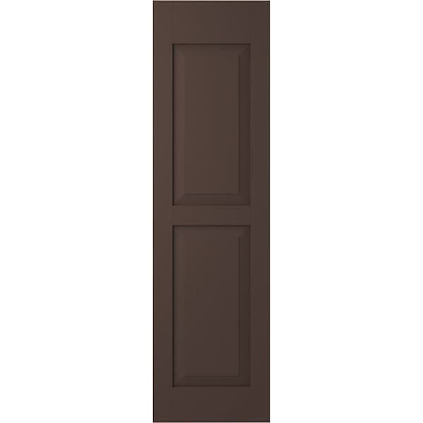 Ekena Millwork Americraft 2 Equal Flat Panel Exterior Real Wood Shutters, RW101FP12X72TBH, PR - RW101FP12X72TBH