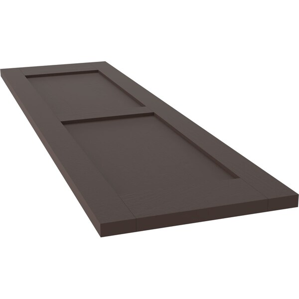 Ekena Millwork Americraft 2 Equal Flat Panel Exterior Real Wood Shutters, RW101FP12X72TBH, PR - RW101FP12X72TBH