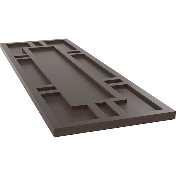 Ekena Millwork True Fit PVC Hastings Fixed Mount Shutters, Raisin Brown, 18W x 43H, PR - TFP001HS18X043TB