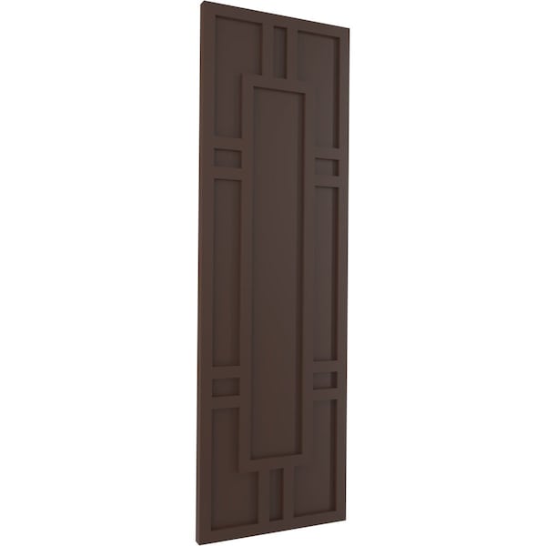 Ekena Millwork True Fit PVC Hastings Fixed Mount Shutters, Raisin Brown, 18W x 43H, PR - TFP001HS18X043TB