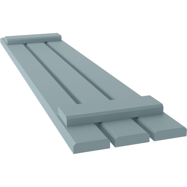 Ekena Millwork Americraft 3-Board (2 Batten) Exterior Real Wood Spaced Board-n-Batten Shutters, ARW101SB311X35SBH, PR - ARW101SB311X35SBH