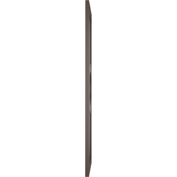 Ekena Millwork True Fit PVC Center Circle Arts & Crafts Fixed Mount Shutters, Raisin Brown, 18W x 38H, PR - TFP001AC18X038TB