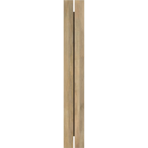 Ekena Millwork Americraft 2-Board (2 Batten) Wood Spaced Board-n-Batten Shutters w/ Z-Bar, ARW102SB207X52UNH, PR - ARW102SB207X52UNH