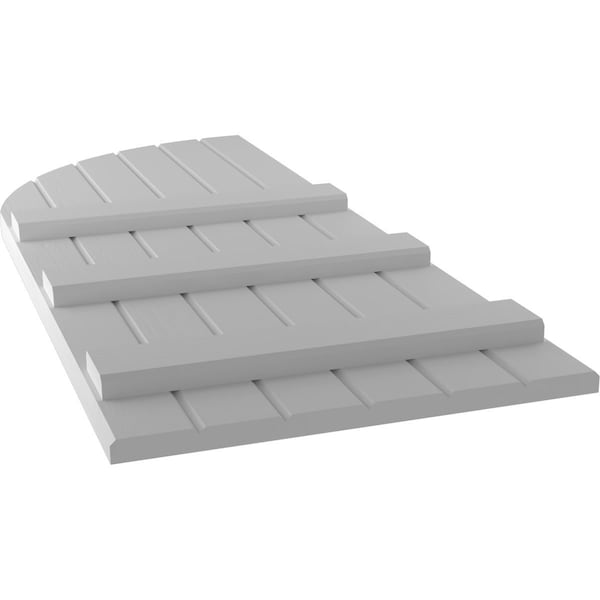 Ekena Millwork Americraft 6-Board (3 Batten) Wood Joined Board-n-Batten Shutters w/ Arch Top, ARW401BQ621X37PRH - ARW401BQ621X37PRH