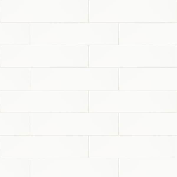 Msi Metro White Sample Glossy Ceramic Subway Wall tile - ZOR-PT-0716-SAM