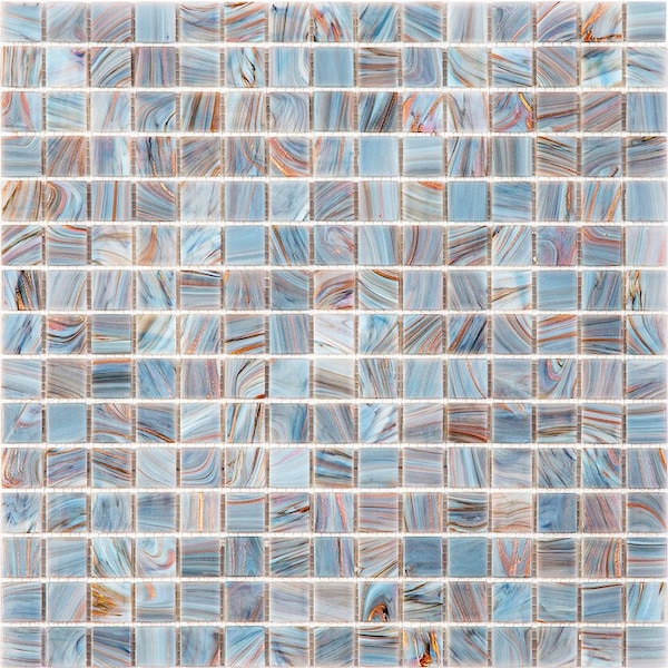 Apollo Tile Celestial 12 in. x 12 in. Glossy Templeton Gray Glass Mosaic Wall and Floor Tile 20 sqft/case, 20PK - APLST88GR724A