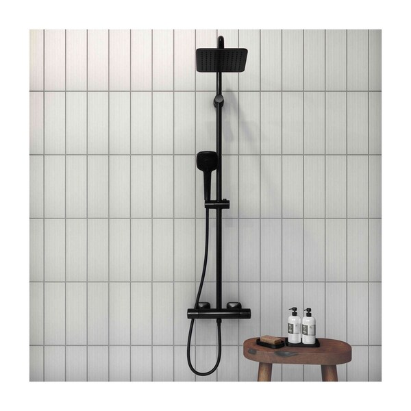 Daltile Stencil 4in x 12in Glazed Porcelain Linear Wall Tile 8.72 SQFT Per Carton, 30PK - SC32RCT412LNRMT