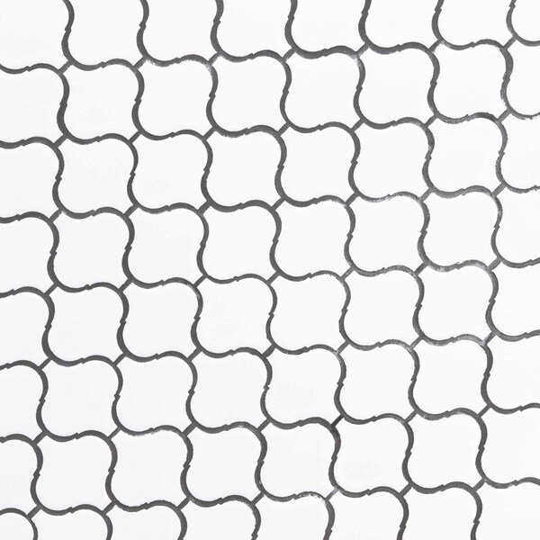 Msi Retro Bianco Arabesque 10.63 In. X 8.84 In. X 6Mm Glazed Porcelain Mesh-Mounted Mosaic Tile, 15PK - ZOR-MD-0236