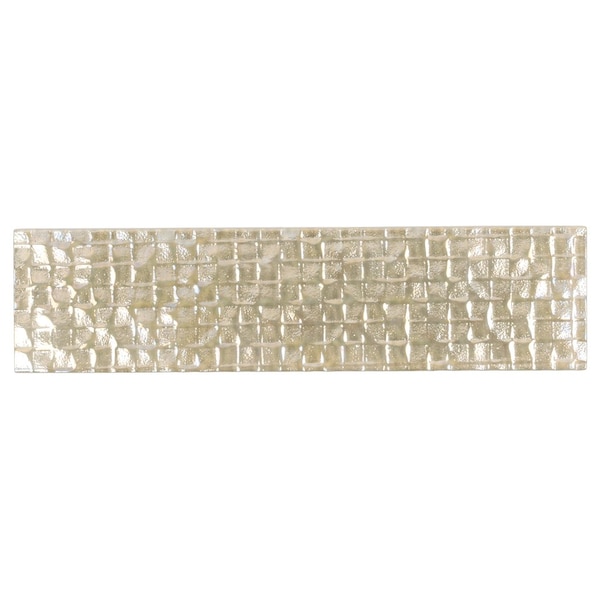 Apollo Tile Colorway 3 x 12 in. Glossy Champagne Gold Glass Subway Wall and Floor Tile 5 sq ft/case, 20PK - APLB8804A