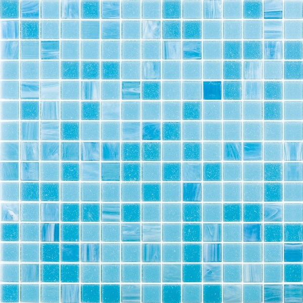 Apollo Tile Mingles 12 in. x 12 in. Glossy Arctic Blue Glass Mosaic Wall and Floor Tile 20 sq. ft./case, 20PK - MIX2088BL587A