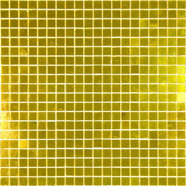 Apollo Tile Altin 11.6 in. x 11.6 in. Glossy Honey Gold Glass Mosaic Wall and Floor Tile 18.69 sqft/case, 20PK - APLFG018815YA