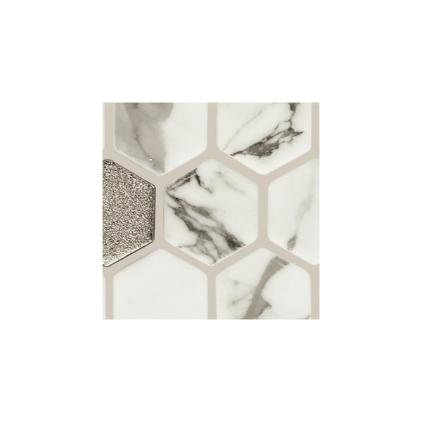 Daltile Uptown Glass 1in Hexagon Mosaic, 16.92 SQFT Per Carton, 18PK - UP281HEXMS1P