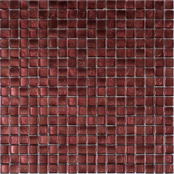 Apollo Tile Skosh 11.6 in. x 11.6 in. Glossy Rouge Pink Glass Mosaic Wall and Floor Tile 18.69 sqft/case, 20PK - APLNB88PK227A