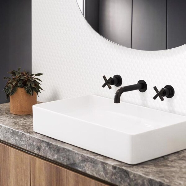 Smart Tiles Smart Tiles 8.95 in. W X 8.98 in. L White Glazed Vinyl Adhesive Wall Tile 4 pc - SM1184G-04-QG