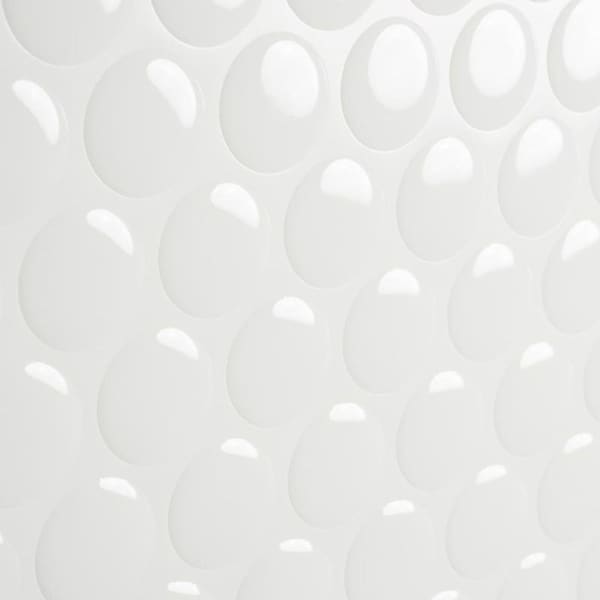 Smart Tiles Smart Tiles 8.95 in. W X 8.98 in. L White Glazed Vinyl Adhesive Wall Tile 4 pc - SM1184G-04-QG
