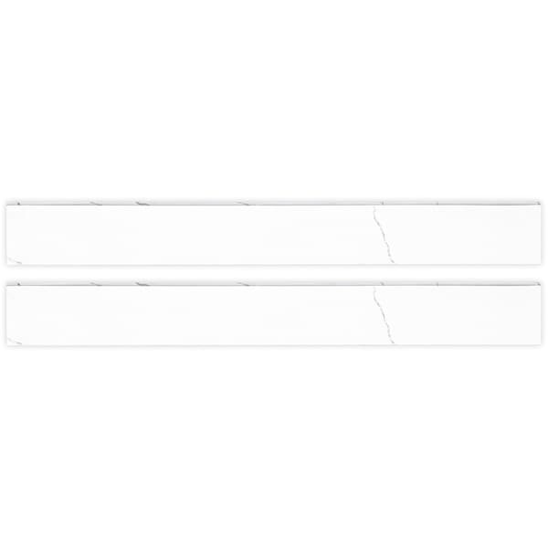 Msi Miraggio Gray Bullnose 3'' X 24'' Polished Porcelain Wall Tile, 10PK - ZOR-PT-TR-0252