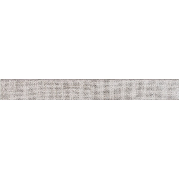 Msi Tektile Crosshatch Gray Bullnose 3 In. X 24 In. Glazed Porcelain Wall Tile, 14PK - ZOR-PT-TR-0154