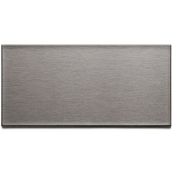 Afx Wall Tile, 6 in L, 3 in W, 1/8 in Thick, Metal, Brushed Stainless Steel - A5250