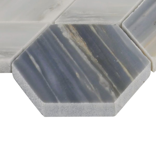 Daltile Gamma Natural Stone Hypnotic XL Wall and Floor Mosaic Tile, 10PK - M340HYPNTXLMSHN
