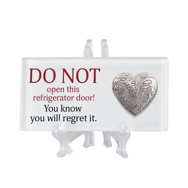 Cottage Garden 4 x 2 in. Do Not Open This Refrigerator Door Ceramic Tile - TLGL37WH