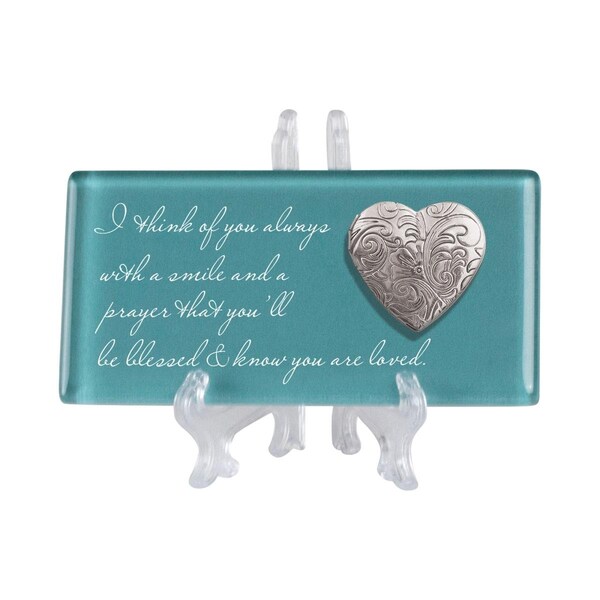 Cottage Garden 4 x 2 in. I Think of You Always Ceramic Tile with A Smile - TLGL35SBL
