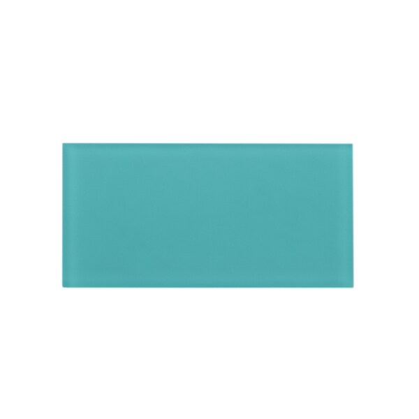 Apollo Tile Sample of 3X6 Frosted Aquamarine Subway Glass Tile 5 Sq.Ft. - APLA99041M36EC108 SAMPLE