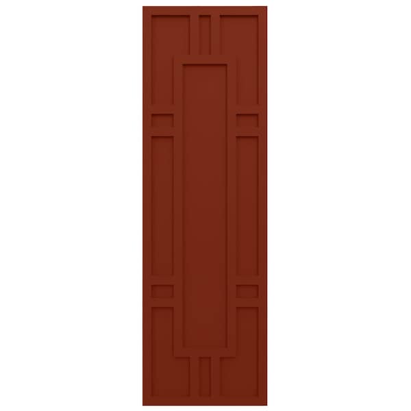 Ekena Millwork True Fit PVC Hastings Fixed Mount Shutters, Pepper Red, 18W x 56H, PR - TFP001HS18X056MR