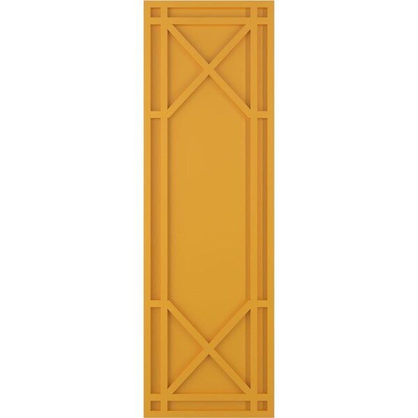 Ekena Millwork True Fit PVC Bungalow Fixed Mount Shutters, Turmeric, 15W x 60H, PR - TFP001BG15X060TU