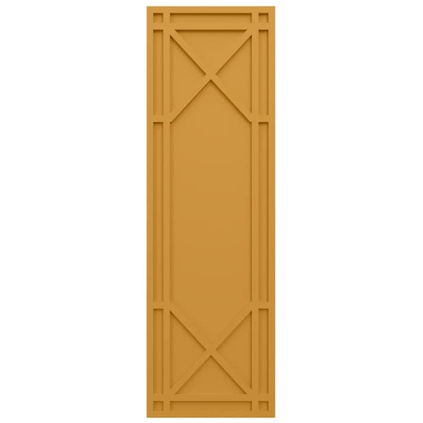 Ekena Millwork True Fit PVC Bungalow Fixed Mount Shutters, Turmeric, 15W x 60H, PR - TFP001BG15X060TU