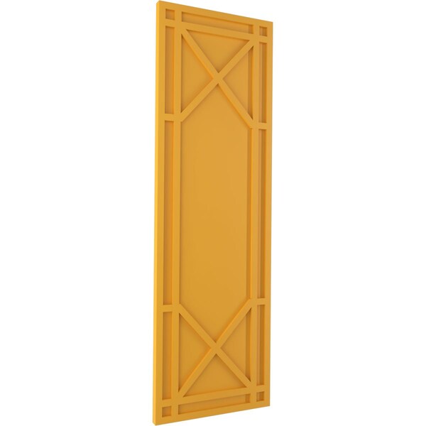 Ekena Millwork True Fit PVC Bungalow Fixed Mount Shutters, Turmeric, 15W x 60H, PR - TFP001BG15X060TU