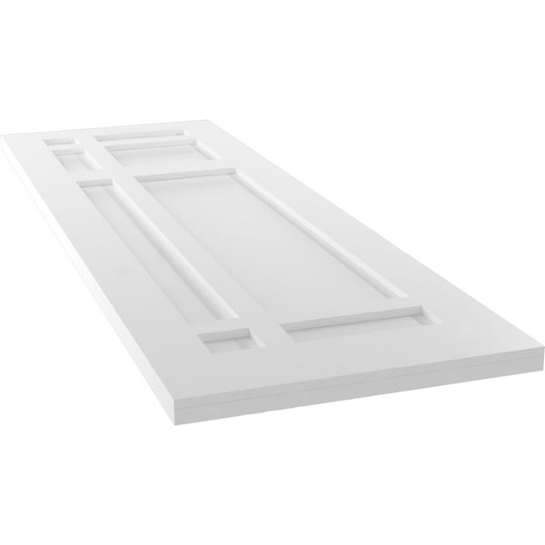Ekena Millwork True Fit PVC San Juan Capistrano Mission Style Fixed Mount Shutters, Unfinished, 15W x 70H, PR - TFP001SJ15X070UN