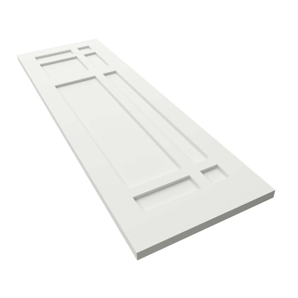 Ekena Millwork True Fit PVC San Juan Capistrano Mission Style Fixed Mount Shutters, Unfinished, 15W x 70H, PR - TFP001SJ15X070UN