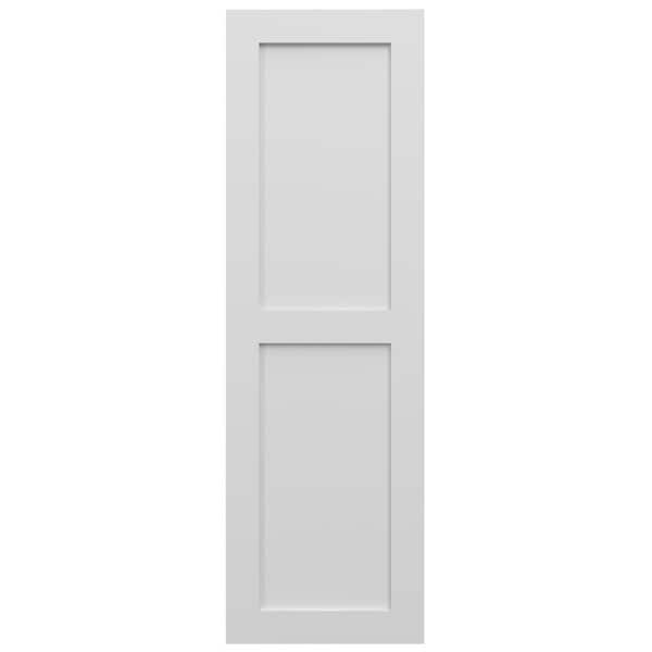 Ekena Millwork True Fit PVC Two Equal Flat Panel Shutters, White, 15W x 68H, PR - TFP101FPF15X068WH