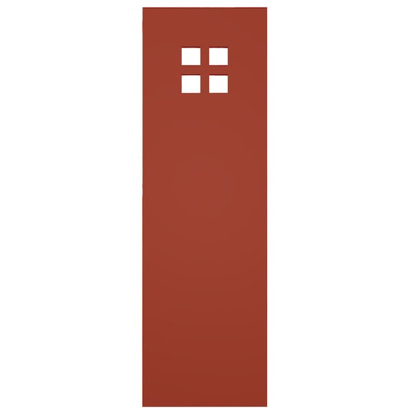 Ekena Millwork True Fit PVC San Antonio Mission Style Fixed Mount Shutters, Colorful Leaves, 15W x 57H, PR - TFP001ST15X057CL