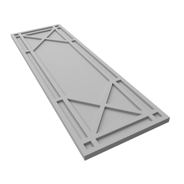 Ekena Millwork True Fit PVC Bungalow Fixed Mount Shutters, Primed, 18"W x 73"H - TFP001BG18X073PR