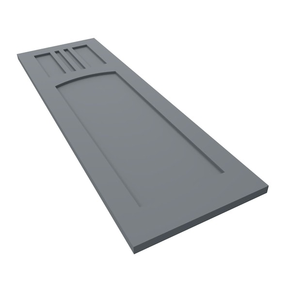 Ekena Millwork True Fit PVC San Miguel Mission Style Fixed Mount Shutters, Ocean Swell, 18W x 75H, PR - TFP001SM18X075CH