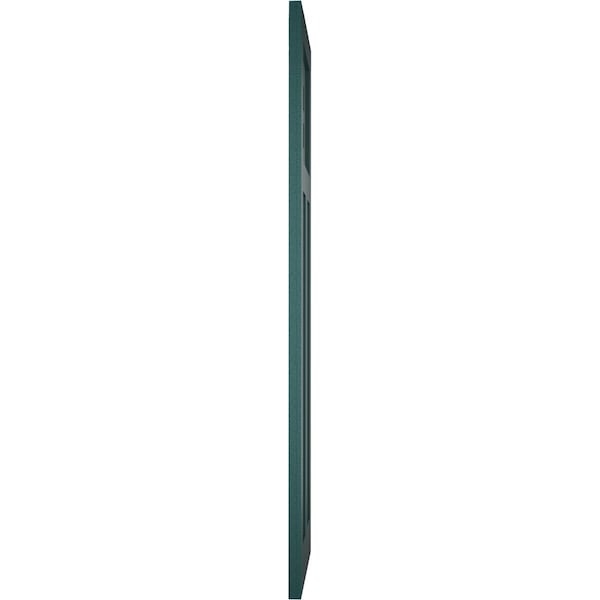 Ekena Millwork True Fit PVC San Antonio Mission Style Fixed Mount Shutters, Thermal Green, 12W x 38H, PR - TFP001ST12X038FG