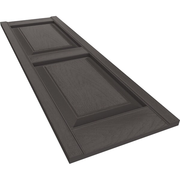 Ekena Millwork Mid-America Vinyl, TailorMade Two Equal Panels, Raised Panel Shutters, P21266018, PR - P21266018