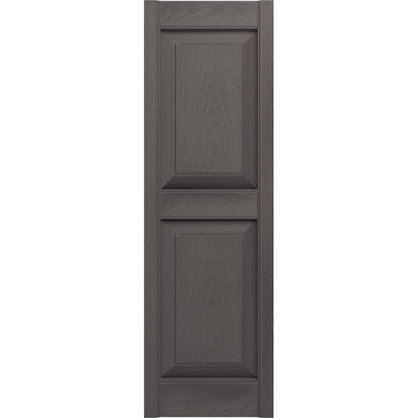 Ekena Millwork Mid-America Vinyl, TailorMade Two Equal Panels, Raised Panel Shutters, P21266018, PR - P21266018