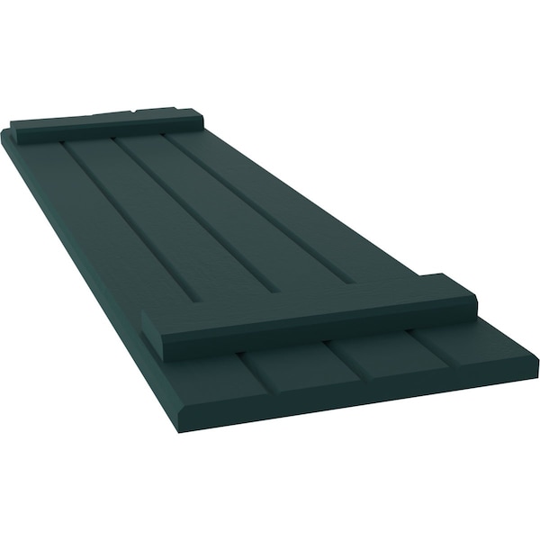 Ekena Millwork Americraft 4-Board (2 Batten) Wood Joined Board-n-Batten Shutters w/Ellipt Top, ARW101BE414X78FGH, PR - ARW101BE414X78FGH