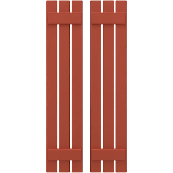 Ekena Millwork Americraft 3-Board (2 Batten) Exterior Real Wood Spaced Board-n-Batten Shutters, ARW101SB311X41CLH, PR - ARW101SB311X41CLH