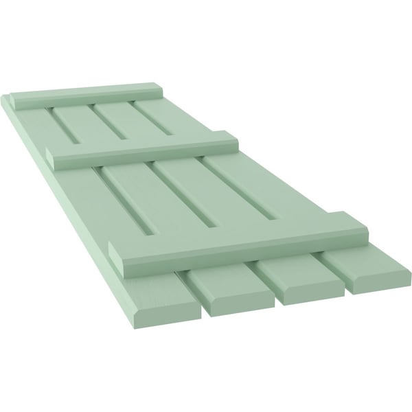 Ekena Millwork Americraft 4-Board (3 Batten) Exterior Real Wood Spaced Board-n-Batten Shutters, ARW401SB415X77SGH, PR - ARW401SB415X77SGH