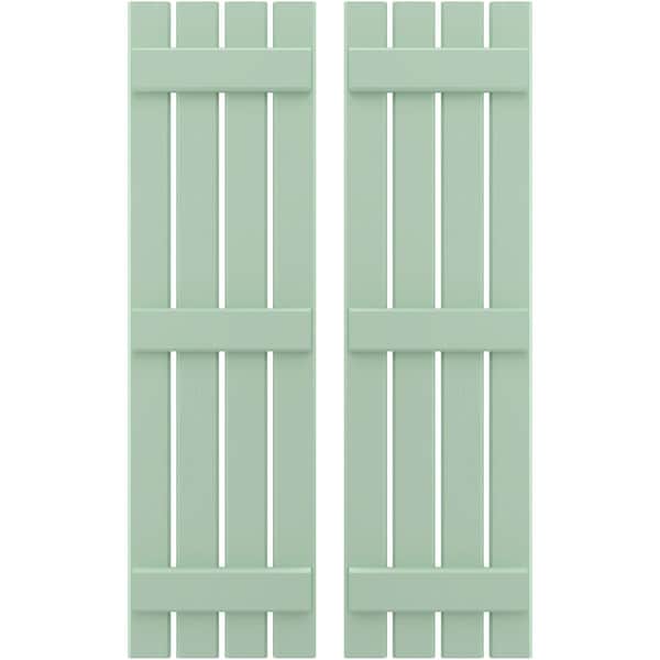 Ekena Millwork Americraft 4-Board (3 Batten) Exterior Real Wood Spaced Board-n-Batten Shutters, ARW401SB415X77SGH, PR - ARW401SB415X77SGH